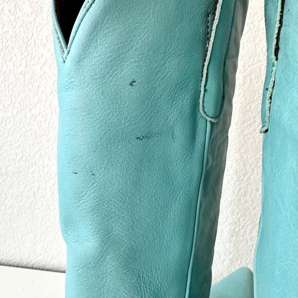 Stylish Blue Heeled Boots for Women - Picture 4 of 12